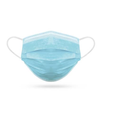 Mascherine chirurgiche monouso da bambino 3 veli azzurre tipo II - marchio CEE 93/42 - conf. 10 pezzi